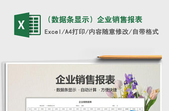 2021年（數據條顯示）企業銷售報表