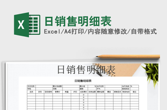 2022產(chǎn)品日銷售明細(xì)表