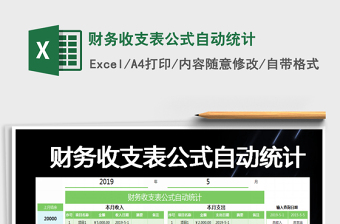 2022年財務(wù)收支表公式自動統(tǒng)計免費下載