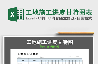 2022年工地施工進度甘特圖表免費下載