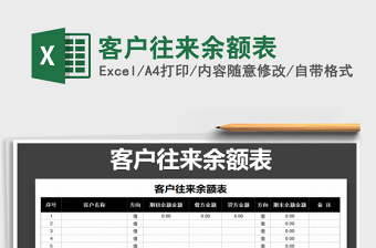 2022年客戶往來余額表