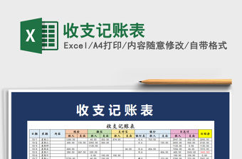 2022年收支記賬表