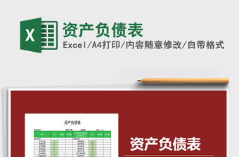 2022年資產負債表免費下載