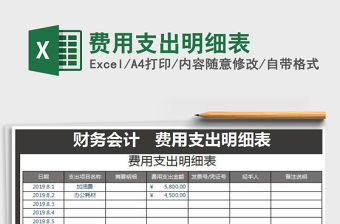 2021年費(fèi)用支出明細(xì)表