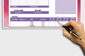 2022年家庭收支明細(xì)表（自動統(tǒng)計）免費下載