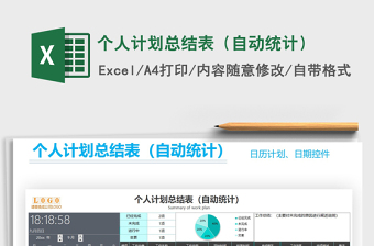 2021年個人計劃總結(jié)表（自動統(tǒng)計）