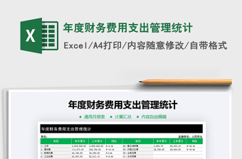 2021年年度財務費用支出管理統(tǒng)計