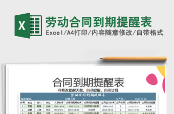 2021年勞動合同到期提醒表免費下載