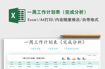 2021年一周工作計(jì)劃表（完成分析）