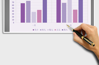 2022年紫羅藍系列之柱形圖免費下載