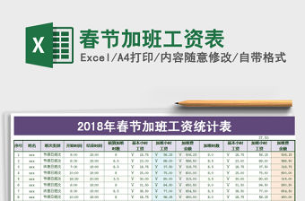 2022年春節(jié)加班工資表免費(fèi)下載