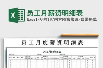 2022年員工月薪資明細表免費下載