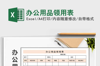 2022年辦公用品領用表免費下載