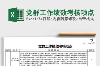 2022年黨群工作績效考核項點