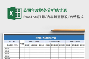 公司年度财务分析统计表excel模板