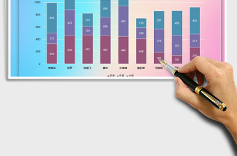 2022年柱形图通用模板免费下载