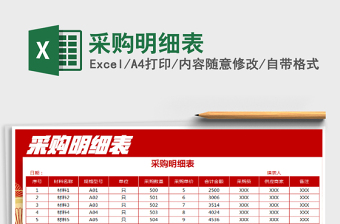 2021年采購明細(xì)表