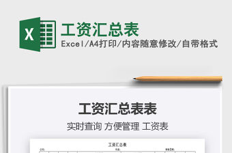 2021年工資匯總表