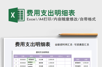 2021年費(fèi)用支出明細(xì)表