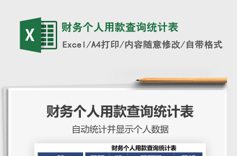 2021年財務個人用款查詢統(tǒng)計表
