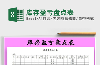 2022年庫存盈虧盤點(diǎn)表免費(fèi)下載