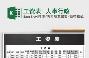 2022年工資表-人事行政免費下載