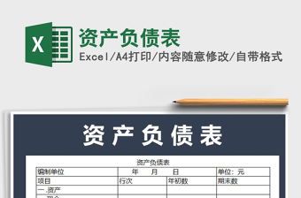 2022年資產(chǎn)負(fù)債表