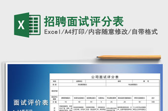 2021年招聘面試評分表