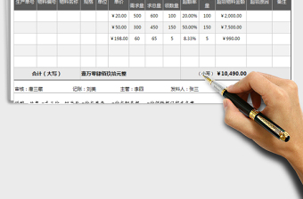 2022年物料超领单免费下载