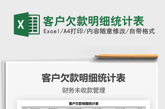 2021年客戶欠款明細統(tǒng)計表