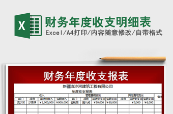 2021年財(cái)務(wù)年度收支明細(xì)表