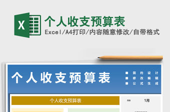 2021年個(gè)人收支預(yù)算表
