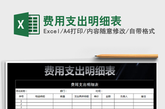 2021年費(fèi)用支出明細(xì)表免費(fèi)下載