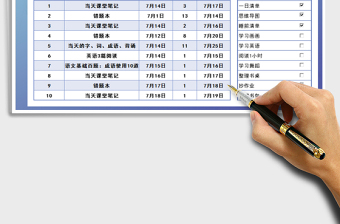 2022年學(xué)習(xí)計劃表免費下載