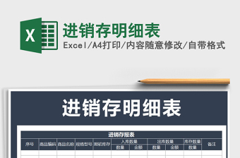 2022年進銷存明細表免費下載
