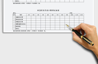 2021年应急灯安全出口检查记录表