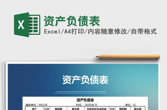 2021年資產(chǎn)負(fù)債表