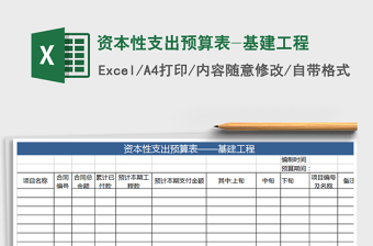 2022年資本性支出預算表-基建工程免費下載