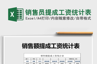2021年銷售員提成工資統(tǒng)計表
