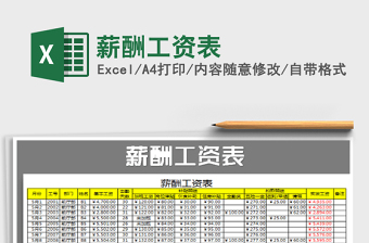 2021年薪酬工資表