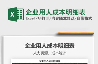 2021年企業(yè)用人成本明細(xì)表