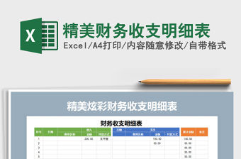 2021年精美財務(wù)收支明細(xì)表免費(fèi)下載
