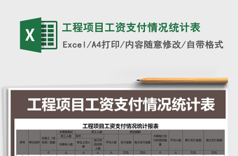 2022年工程項目工資支付情況統(tǒng)計表