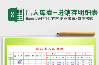 2022进出库明细表excel