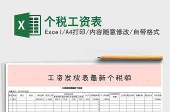 2022年個(gè)稅工資表免費(fèi)下載