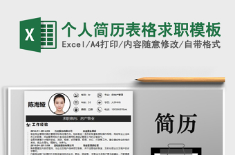 2022年個(gè)人簡(jiǎn)歷表格求職模板