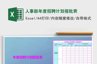 2021年人事部年度招聘計(jì)劃報(bào)批表免費(fèi)下載