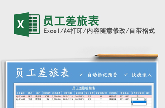 2021年員工差旅表