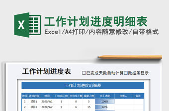 2021年工作計劃進度明細表