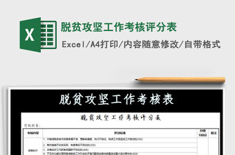 2021年脫貧攻堅工作考核評分表免費下載